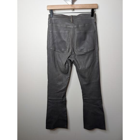 Citizens Of Humanity Harlow Ankle Slim Lambskin Leather Pants in Gray Size 25 - Picture 5 of 16